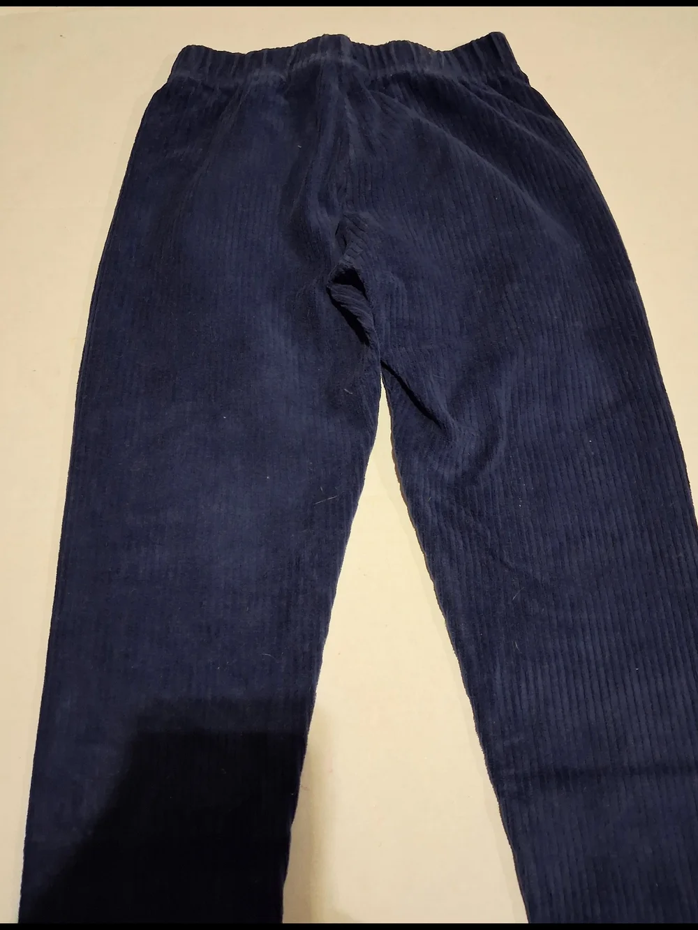 Hanna Andersson Girls Navy Blue Corduroy Leggings 130cm